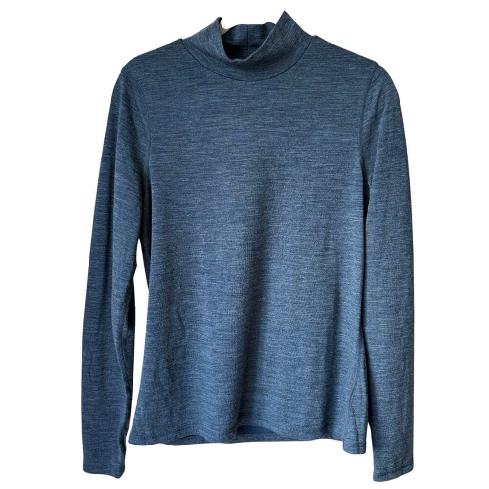 Wicked Wool Long Sleeve Mock Neck Blouse Size Large
